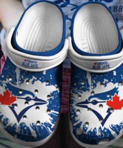 Hot Mlb Team Toronto Blue Jays Blue White Crocss Clog Shoesshoes - livanniespoon Store