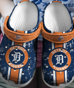 Hot Mlb Team Detroit Tigers Navy Crocss Clog Shoesshoes - livanniespoon Store