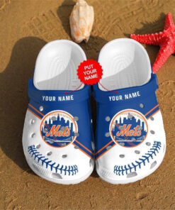 Custom Name New York Mets Mlb Teams Gift For Fans Rubber Crocss Clog Shoescrocba - livanniespoon Store