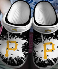 Hot Mlb Team Pittsburgh Pirates Black White Crocss Clog Shoesshoes - livanniespoon Store