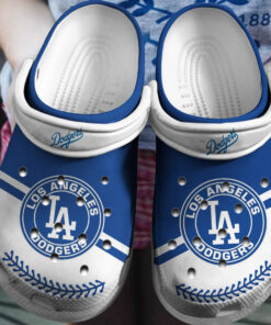 Hot Mlb Team Los Angeles Dodgers White Blue Crocss Clog Shoesshoes - livanniespoon Store