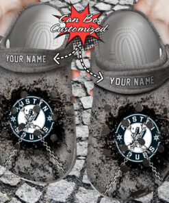 Basketball Crocss Sa Spurs Personalized Chain Breaking Wall Clog Shoes - livanniespoon Store