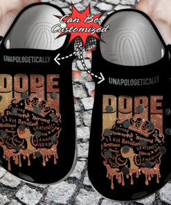 Custom Crocss Personalized Unapologetically Dope Black Woman Clog Shoes - livanniespoon Store