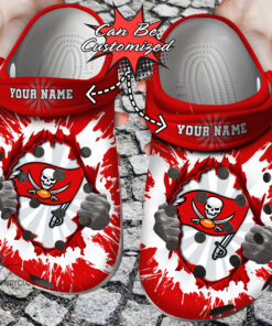 Football Crocss Personalized Tb Buccaneers Hands Ripping Light Clog Shoes - livanniespoon Store