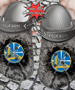 Basketball Crocss Gwarriors Personalized Chain Breaking Wall Clog Shoes - livanniespoon Store