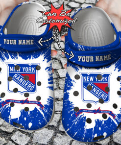 Hockey Crocss Personalized Ny Rangers Team Clog Shoes - livanniespoon Store