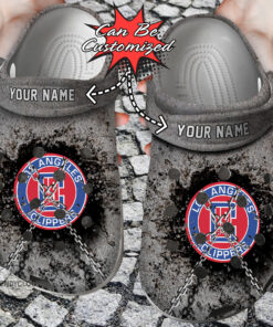 Basketball Crocss La Clippers Personalized Chain Breaking Wall Clog Shoes - livanniespoon Store