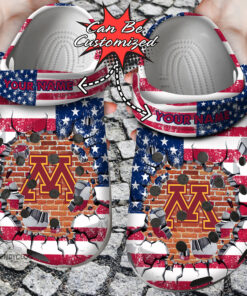 Sport Crocss Personalized Mgolden Gophers University American Flag New Clog Shoes - livanniespoon Store