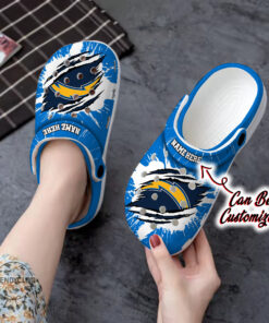 Chargers Crocss Personalized La Chargers Football Ripped Claw Clog Shoes - livanniespoon Store