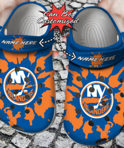 Hockey Crocss Personalized Ny Islanders Color Splash Clog Shoes - livanniespoon Store