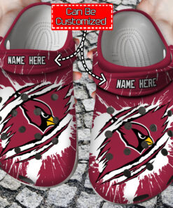 Personalized Name Logo Football Team Ripped Claw Crocss Style Clog Shoes - livanniespoon Store
