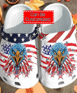 Custom Crocss Personalized American Eagle Skin Clog Shoes - livanniespoon Store