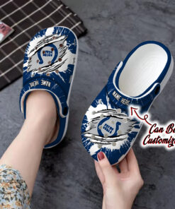 Colts Crocss Personalized Icolts Football Ripped Claw Clog Shoes - livanniespoon Store