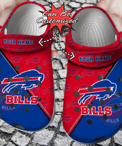 Football Crocss Personalized Bbills Team Pattern Clog Shoes - livanniespoon Store