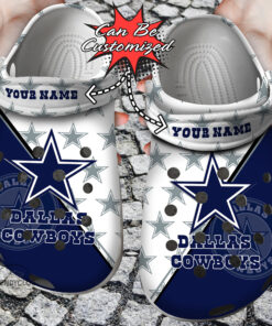 Football Crocss Personalized Dcowboys Team Pattern Clog Shoes - livanniespoon Store