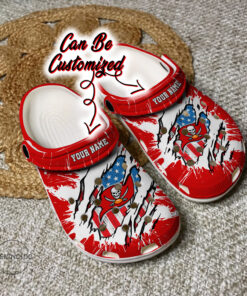 Buccaneers Crocss Personalized Tb Buccaneers Football Ripped American Flag Clog Shoes - livanniespoon Store
