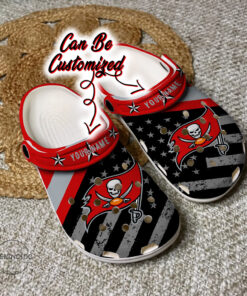 Football Crocss Personalized Tb Buccaneers American Flag Clog Shoes - livanniespoon Store