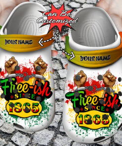 Custom Crocss Personalized Black History Freeish Since 1865 Clog Shoes - livanniespoon Store