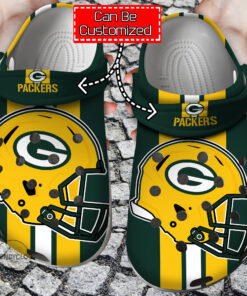 Football Crocss Personalized Gpackers Helmets Clog Shoes - livanniespoon Store