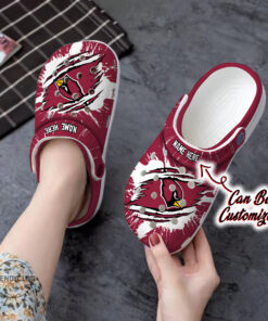 Cardinals Crocss Personalized Acardinals Football Ripped Claw Clog Shoes - livanniespoon Store