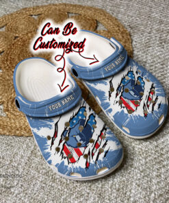 Grizzlies Crocss Personalized Mgrizzlies Basketball Ripped American Flag Clog Shoes - livanniespoon Store