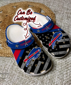 Football Crocss Personalized Bbills American Flag Clog Shoes - livanniespoon Store