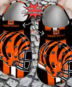 Football Crocss Personalized Cbengals Team Helmets Clog Shoes - livanniespoon Store