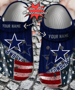 Custom Crocss Us Flag Dcowboys New Crocss Clog Shoes - livanniespoon Store