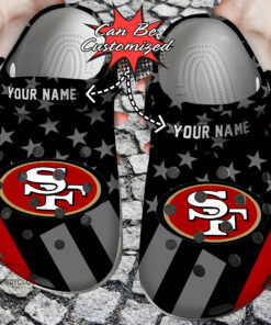 Football Crocss Personalized Sf 49Ers Star Flag Clog Shoes - livanniespoon Store