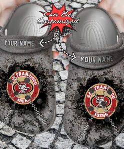 Football Crocss Sf 49Ers Personalized Chain Breaking Wall Clog Shoes - livanniespoon Store