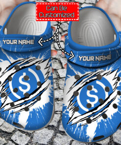 Crypto Crocss Personalized Usdc Coin Ripped Through Clog Shoes - livanniespoon Store