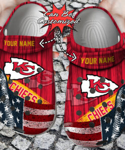 Custom Crocss Us Flag Kc Chiefs New Crocss Clog Shoes - livanniespoon Store
