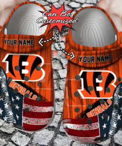 Custom Crocss Us Flag Cbengals New Crocss Clog Shoes - livanniespoon Store