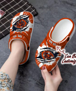 Bears Crocss Personalized Cbears Football Ripped Claw Clog Shoes - livanniespoon Store