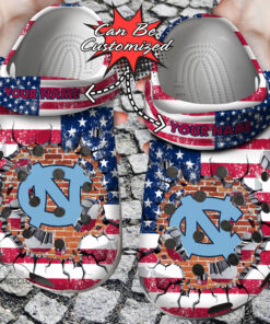 Sport Crocss Personalized Nc Tar Heels University American Flag New Clog Shoes - livanniespoon Store