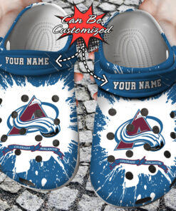 Hockey Crocss Personalized Cavalanche Team Clog Shoes - livanniespoon Store