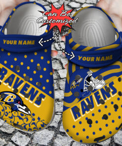 Football Crocss Personalized Bravens Polka Dots Colors Clog Shoes - livanniespoon Store