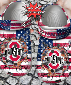 Sport Crocss Personalized Obuckeyes University American Flag New Clog Shoes - livanniespoon Store