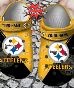 Football Crocss Personalized Psteelers Team Pattern Clog Shoes - livanniespoon Store