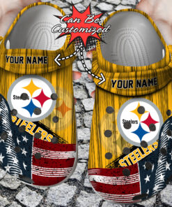 Custom Crocss Us Flag Psteelers New Crocss Clog Shoes - livanniespoon Store