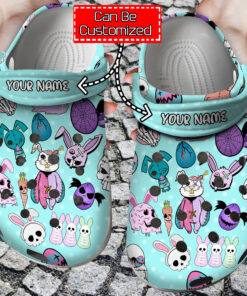 Easter Crocss Personalized Creepy Cute Spooky Easter Clog Shoes - livanniespoon Store