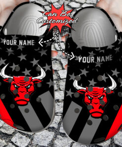 Basketball Crocss Personalized Cbulls Star Flag Clog Shoes - livanniespoon Store