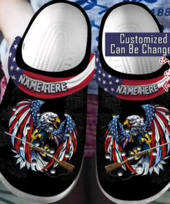 Personalized Veteran Crocss Eagle Flag Veteran - livanniespoon Store