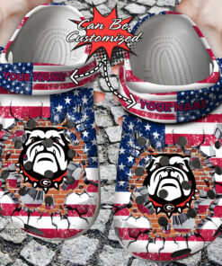 Sport Crocss Personalized Gbulldogs University American Flag New Clog Shoes - livanniespoon Store