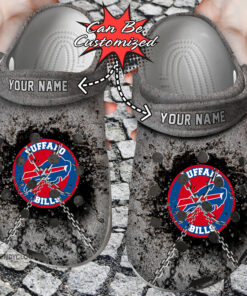 Football Crocss Bbills Personalized Chain Breaking Wall Clog Shoes - livanniespoon Store