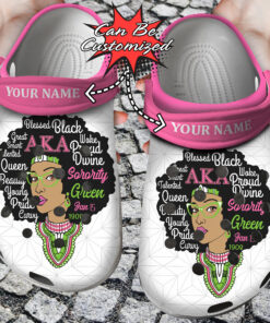 Custom Crocss Personalized Aka Queen Clog Shoes - livanniespoon Store