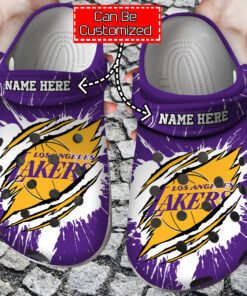 Personalized Name Logo Basketball Team Ripped Claw Crocss Clog Shoes - livanniespoon Store