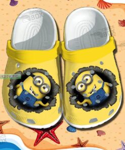 Cartoon Broken Wall Minion Crocss Yellow Crocss - livanniespoon Store