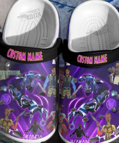 Custom Black Panther Cartoon Crocss Kids - livanniespoon Store