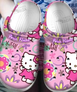 Custom Hello Kitty Flower Crocss Hello Kitty Gifts For Her - livanniespoon Store